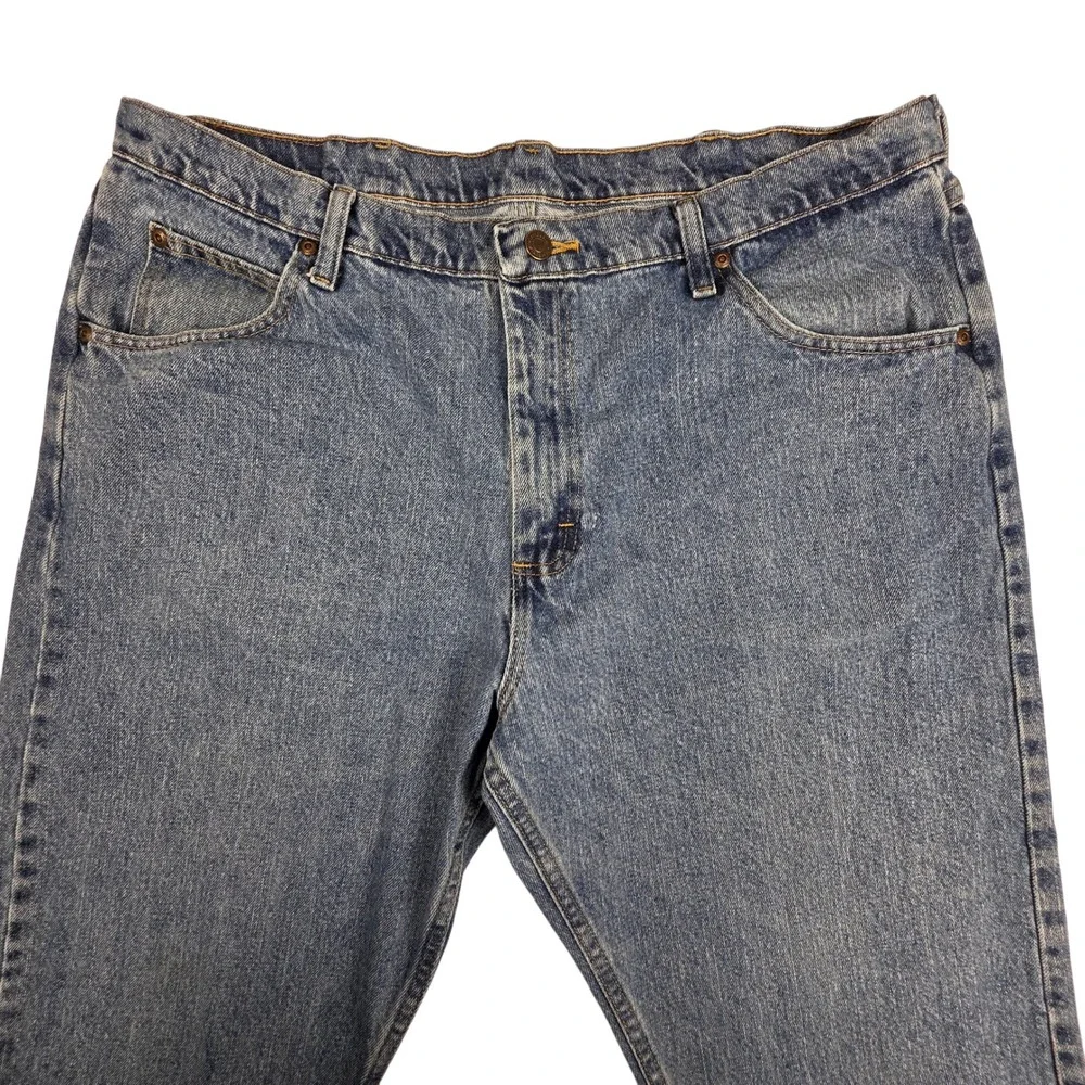 Wrangler Premium Quality Mens Jeans 38x32 Blue Denim Comfort Fit Workwear Rugged